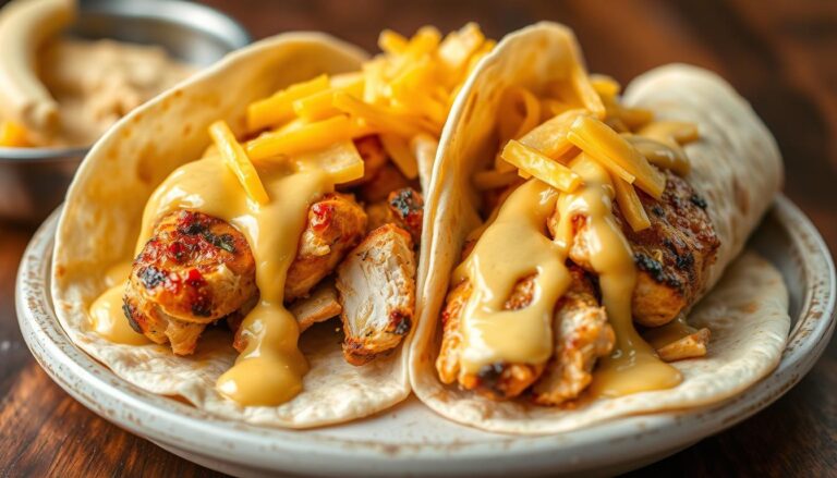 Cheesy Garlic Chicken Wraps