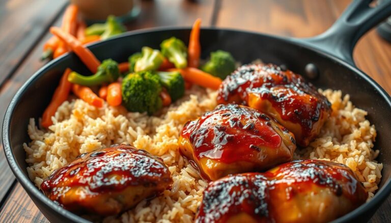One-Pan Honey BBQ Chicken Rice
