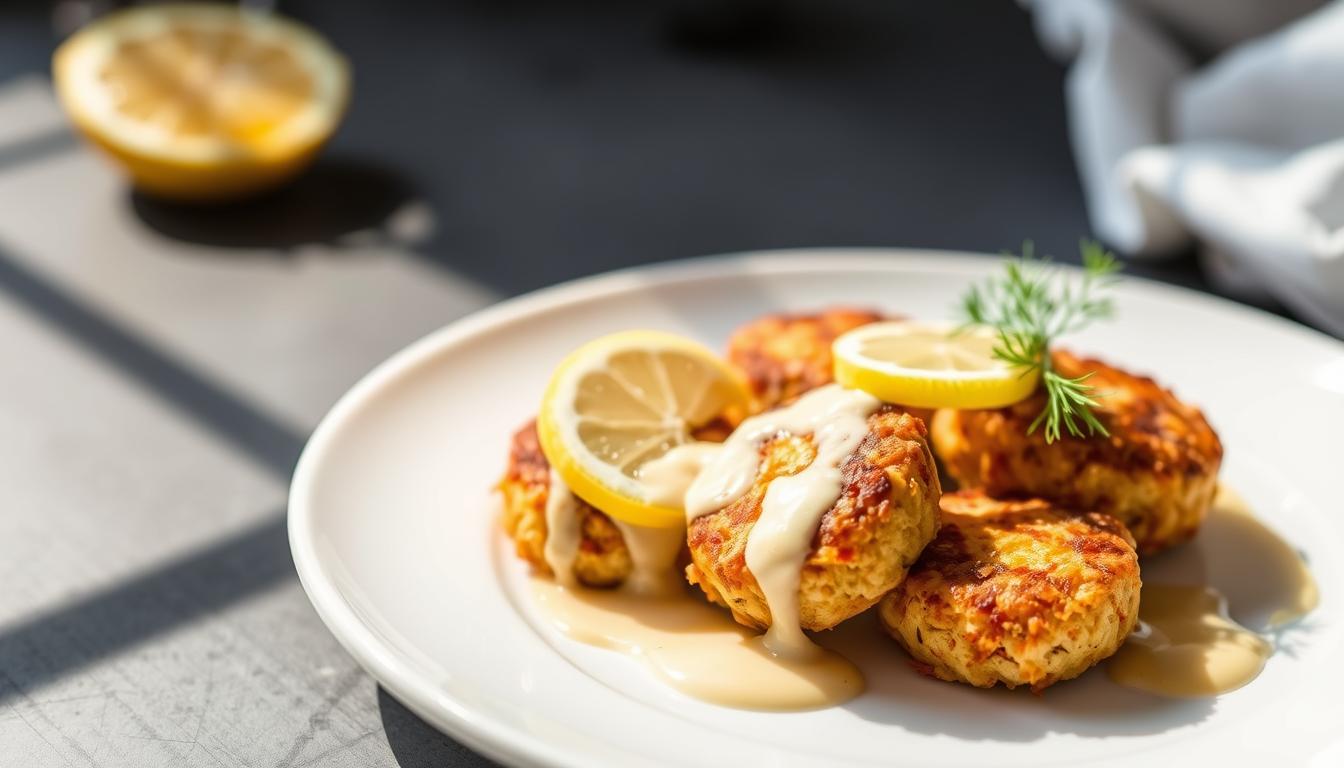 Mini Spicy Crab Cakes with Lemon Aioli