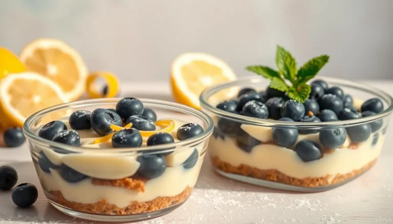 No Bake Lemon Blueberry Dessert