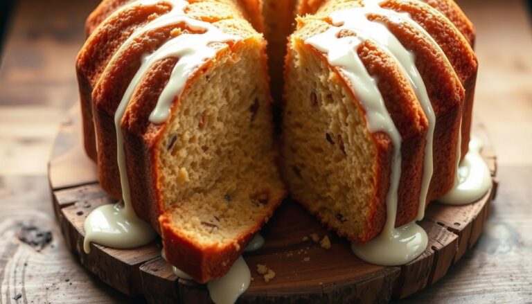 Vanilla Buttermilk Pound Cake with Cream Cheese Glaze
