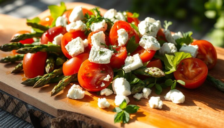 asparagus tomato feta salad