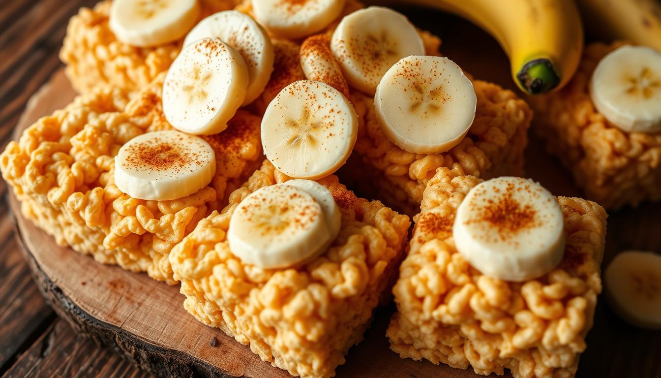 banana pudding rice krispie treats