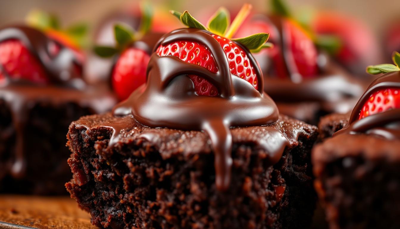 chocolate covered strawberry brownies