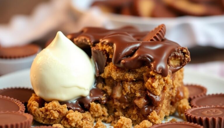 peanut butter cup dump cake