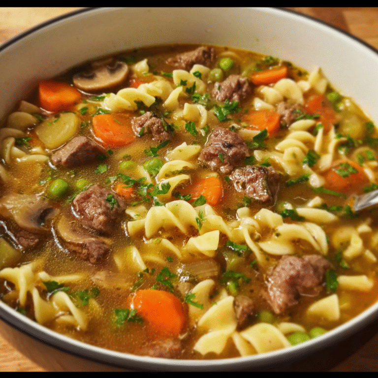 Hearty Hamburger Noodle Soup: A Comforting Classic