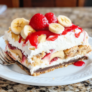 No-Bake Banana Split Cake: Indulgent Dessert Without Turning on the Oven