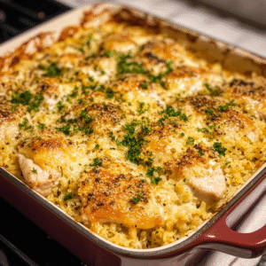Oven Baked Chicken and Rice Casserole