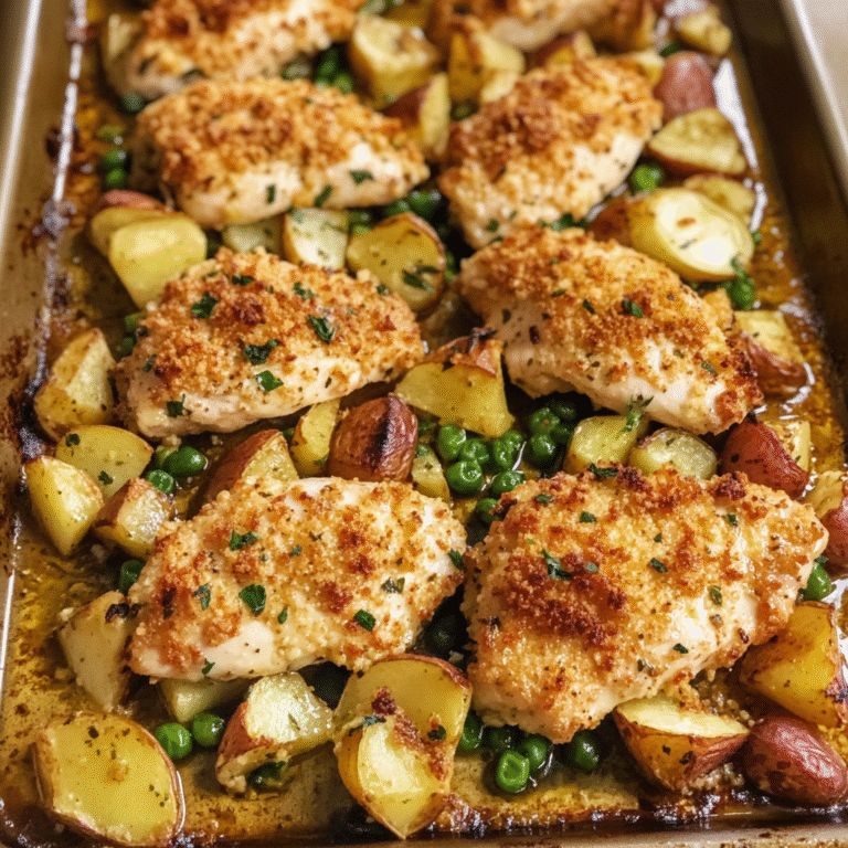 Parmesan Crusted Chicken Sheet Pan