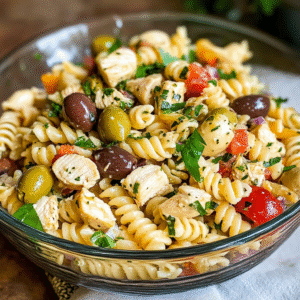 Pasta Salad with Chicken and Olives: A Flavor-Packed, Healthy Delight