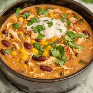 Easy Crock Pot Cream Cheese Chicken Chili