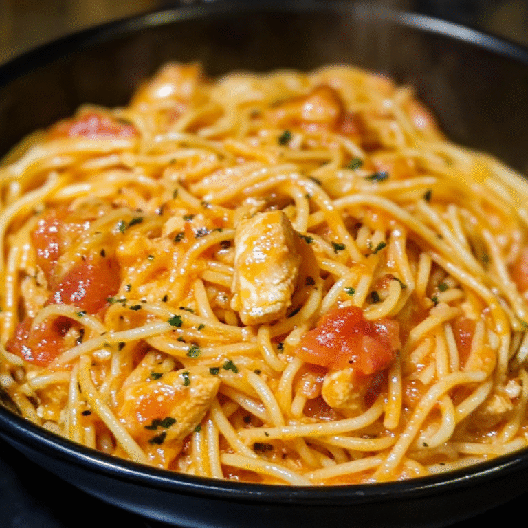 Easy Crockpot Chicken Spaghetti