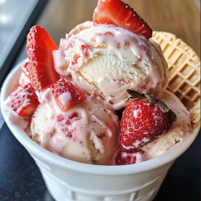 The Ultimate Ice Cream with Strawberries Recipe