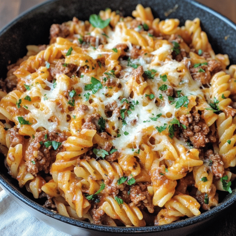 Delectable Pasta Dish with Savory Meat and Melty Cheese