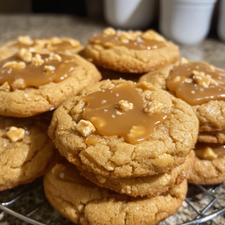 Peanut Butter Caramel Crunch Cookies